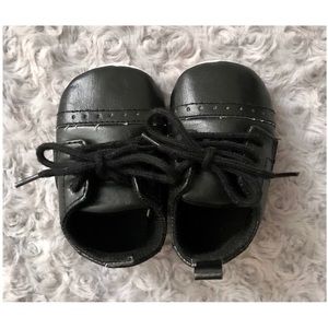 Baby Boy Black Leather Shoes